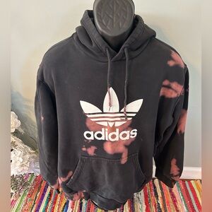ADIDAS Tie Dye Hoodie Sweatshirt Black Large